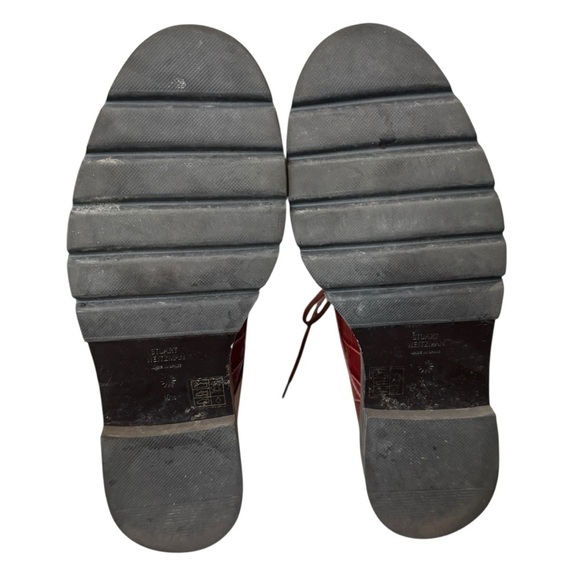 Stuart Weitzman Mila Lift Croc-Embossed Leather Bootie, Size 10.5 - Picture 6 of 9